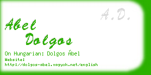abel dolgos business card
